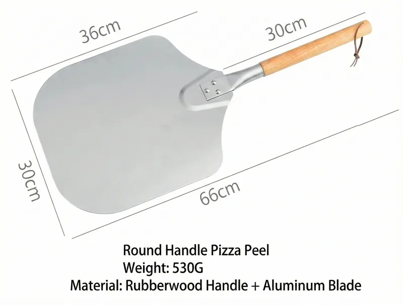 Aluminum Pizza Peel with Wooden Handle
