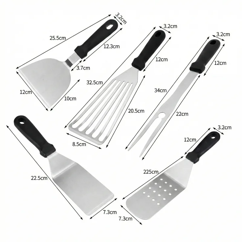 Stainless Steel Cooking Spatula Set view 2