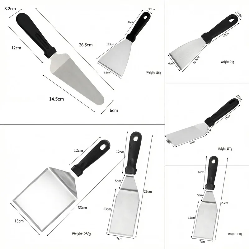 Stainless Steel Cooking Spatula Set view 4