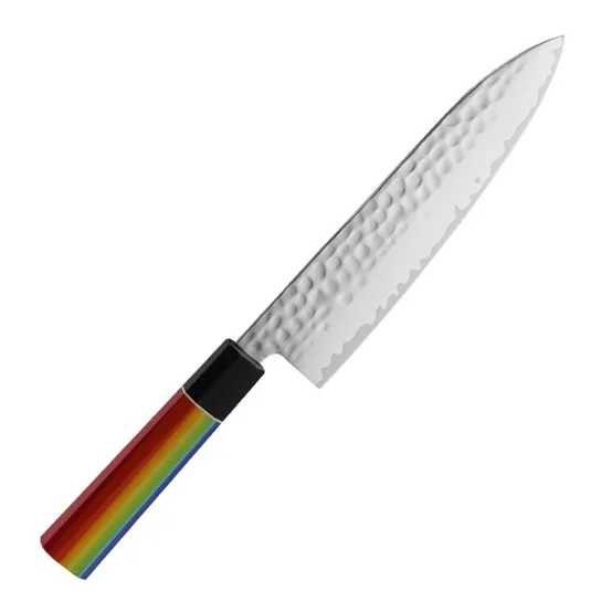 Rainbow G10 Triple-Steel Santoku Knife view 3