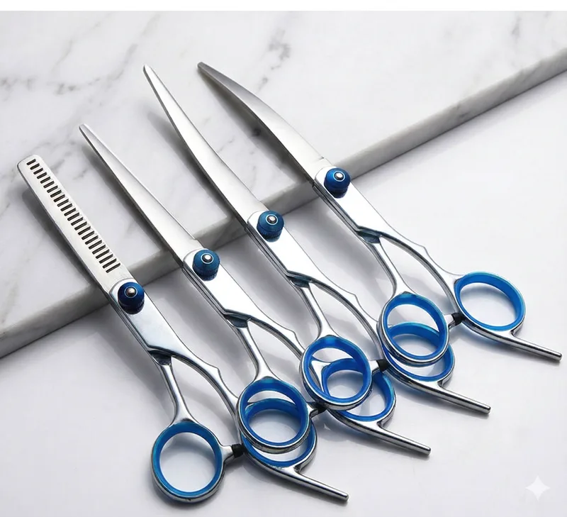 HomeGroom 6″ Pet Grooming Shears Set view 3